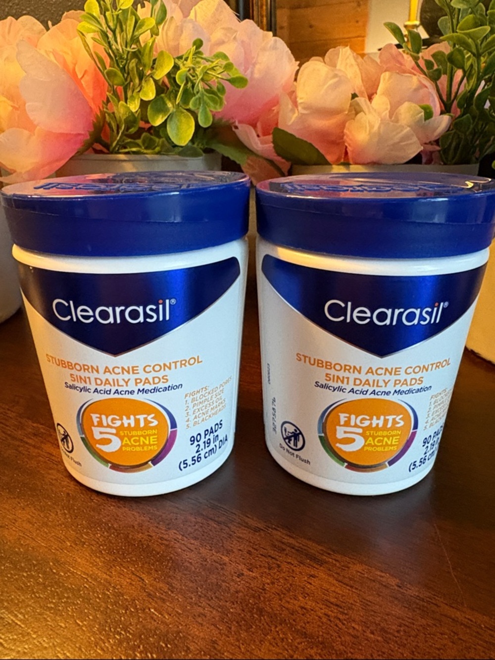 Clearasil Stubborn Acne Control 5-in-1 Daily Pads - White & Blue
